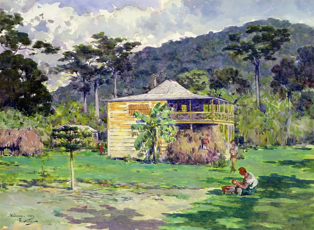 Vailima, 1892, casa di Robert Louis Stevenson a Samoa - Edinburgh Museum and Arts Galleries
